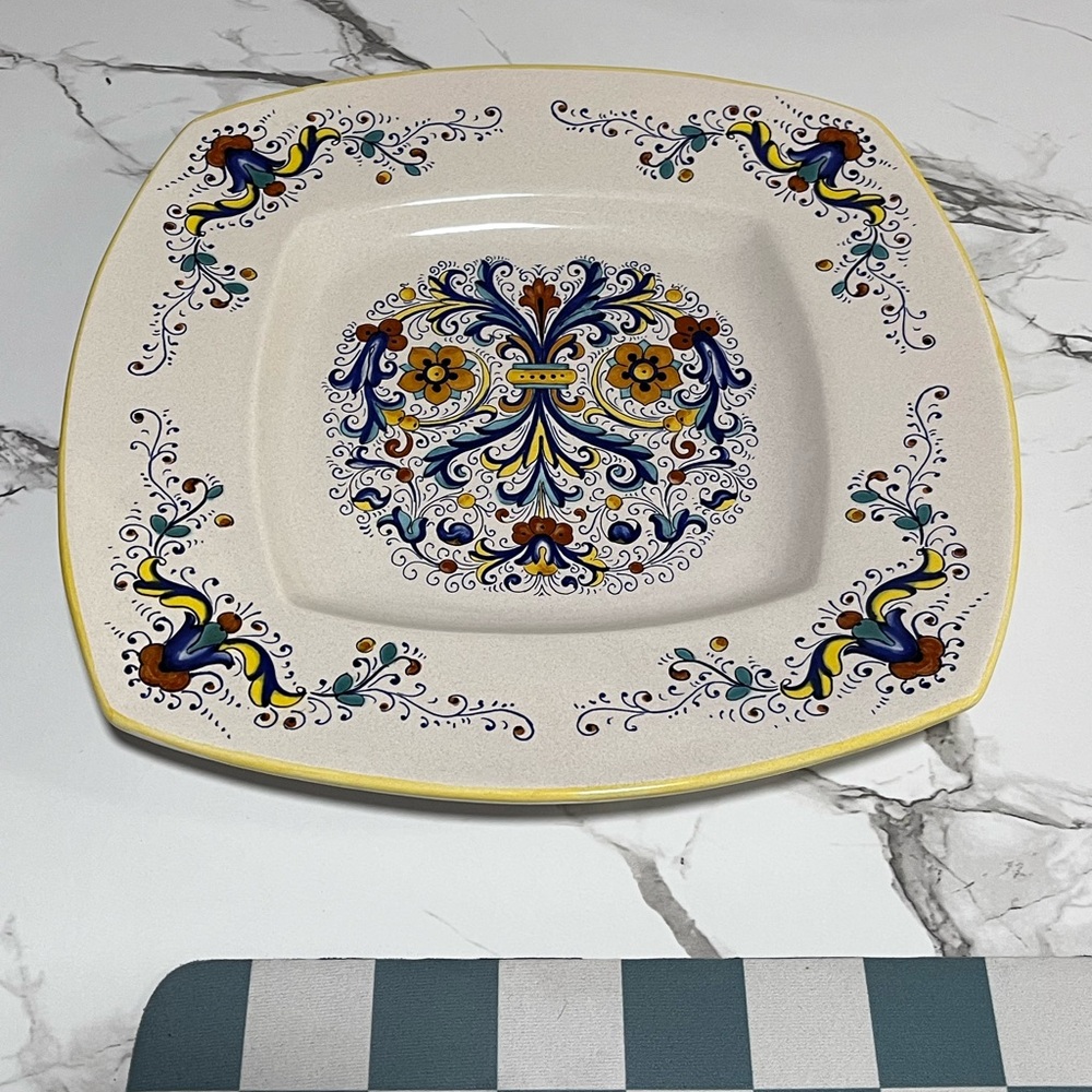 Italian Floral Ceramic Platter - Picture 7 of 7